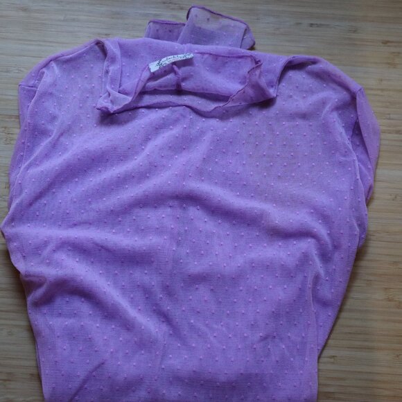 Free People Sheer Mockneck, Size Small, Pink - Picture 5 of 8